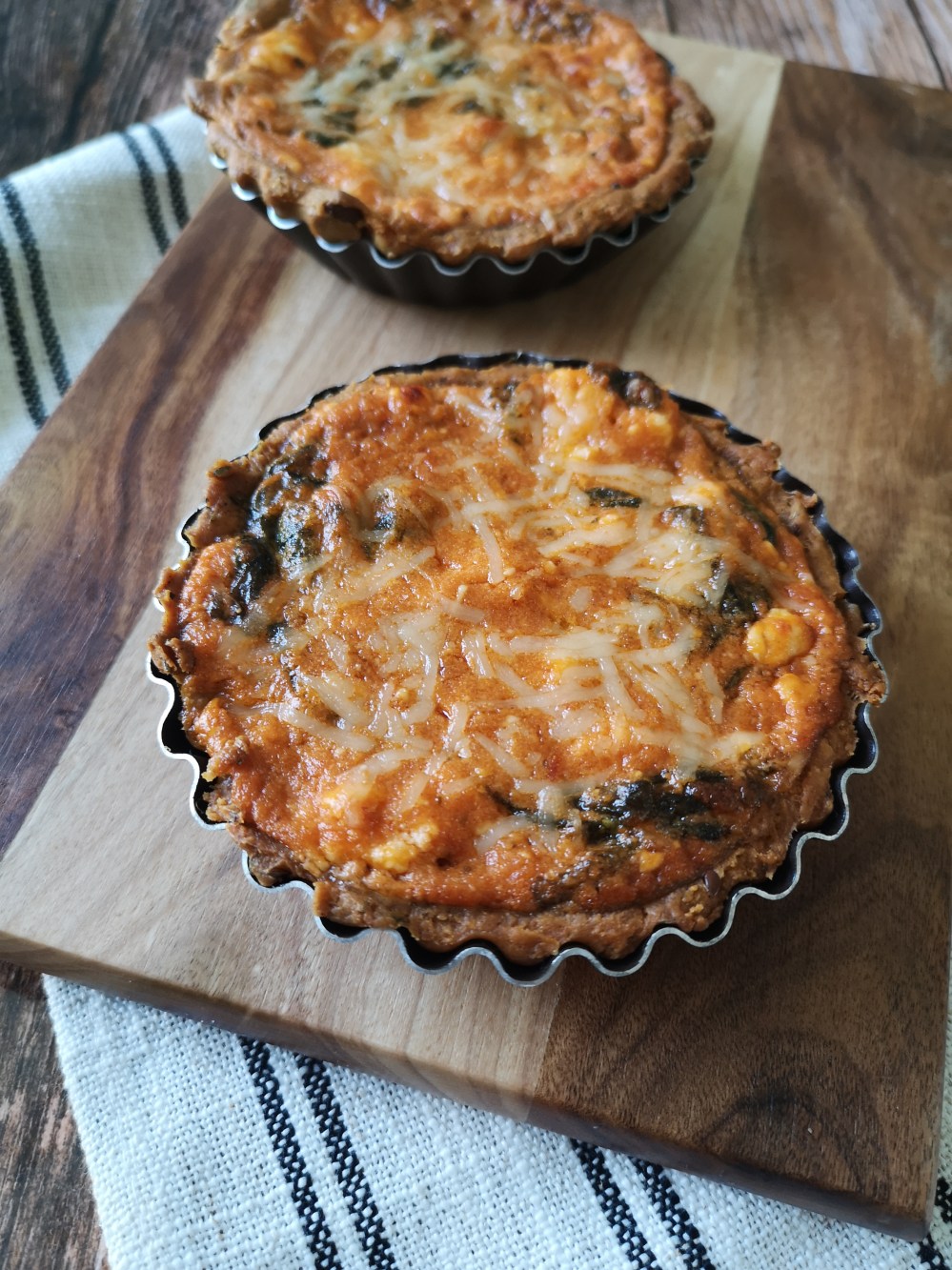 tartelettes pesto rosso épinards